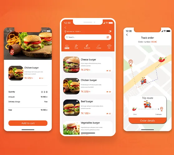 a screenshot of a food order
